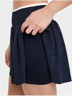 All In Motion Navy Athletic Skort with White Waistband